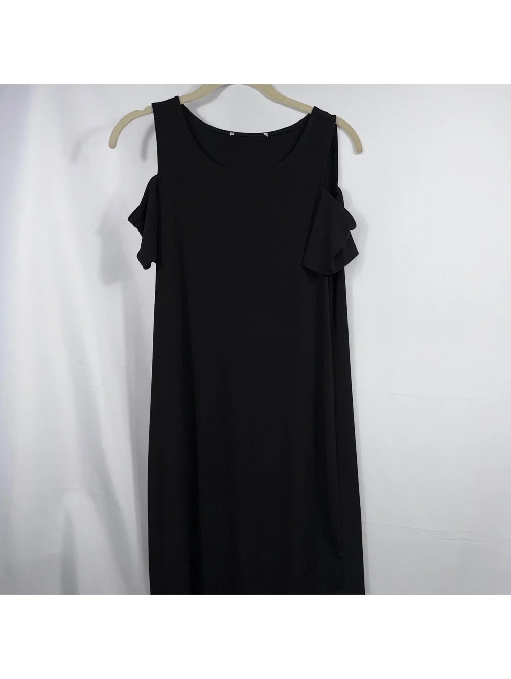 Michael Kors Black Cold Shoulder Shift Dress